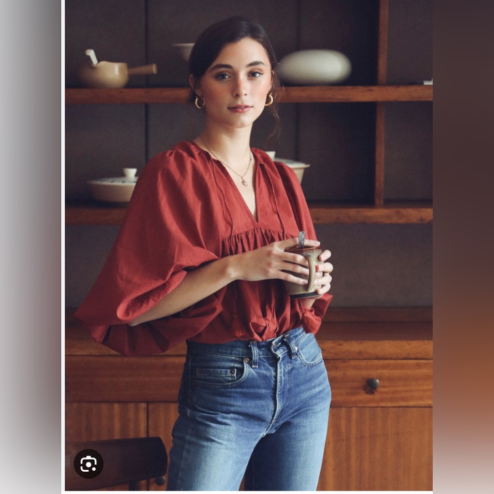 Chic Terracotta Blouse for Women